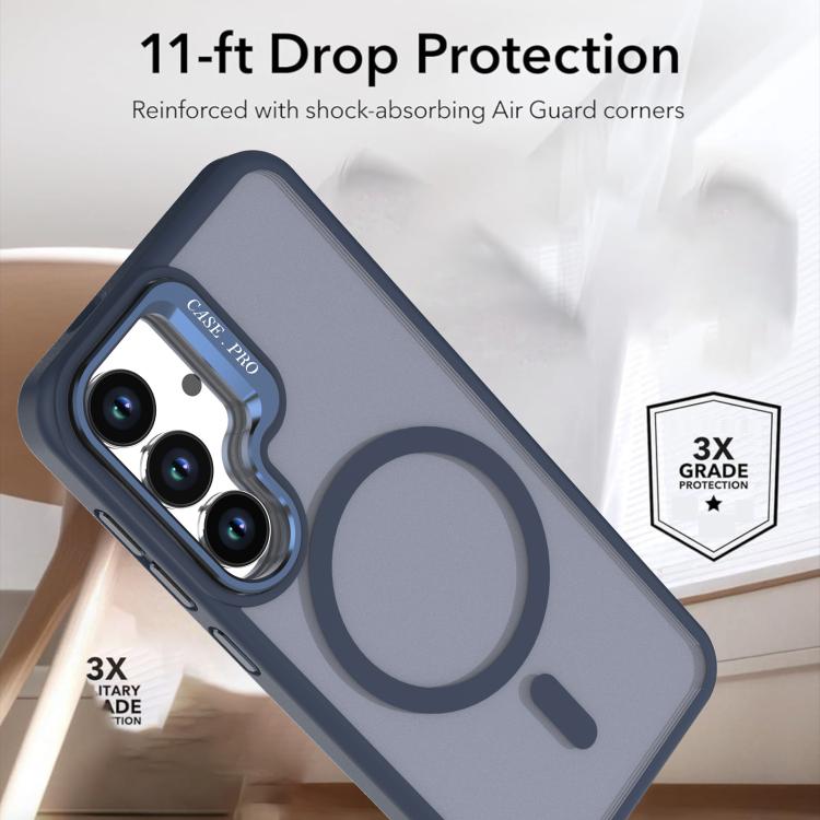 For Samsung Galaxy S26 5G Bright Color Frosted Skin-feel Camera Bracket Magsafe Phone Case