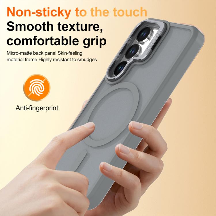 For Samsung Galaxy S26 5G Bright Color Frosted Skin-feel Camera Bracket Magsafe Phone Case