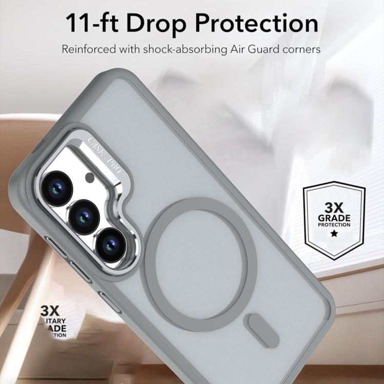 For Samsung Galaxy S26 5G Bright Color Frosted Skin-feel Camera Bracket Magsafe Phone Case