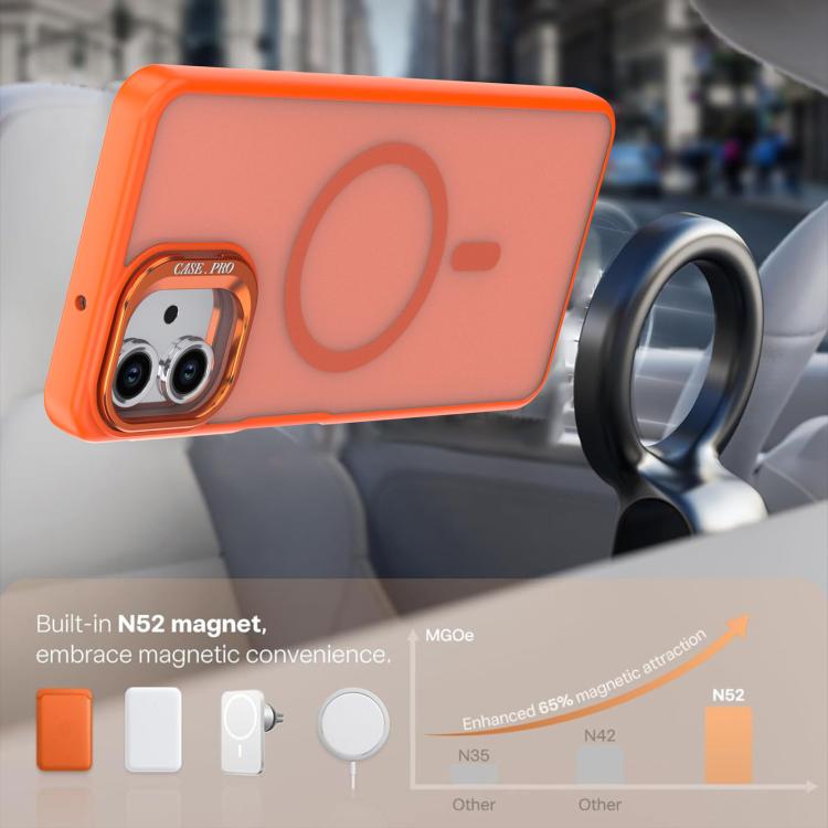For Samsung Galaxy A06 4G / 5G Bright Color Frosted Skin-feel Camera Bracket Magsafe Phone Case