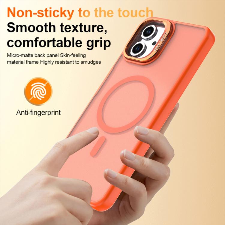For Samsung Galaxy A06 4G / 5G Bright Color Frosted Skin-feel Camera Bracket Magsafe Phone Case