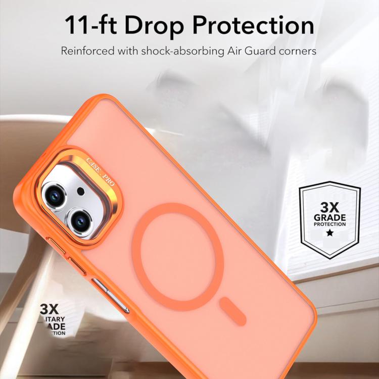 For Samsung Galaxy A06 4G / 5G Bright Color Frosted Skin-feel Camera Bracket Magsafe Phone Case