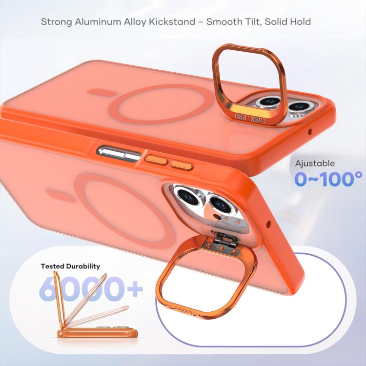 For Samsung Galaxy A06 4G / 5G Bright Color Frosted Skin-feel Camera Bracket Magsafe Phone Case