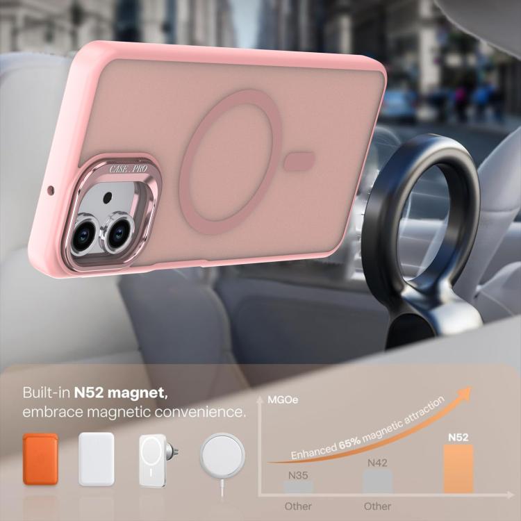 For Samsung Galaxy A06 4G / 5G Bright Color Frosted Skin-feel Camera Bracket Magsafe Phone Case