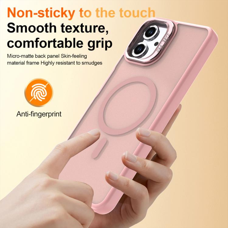 For Samsung Galaxy A06 4G / 5G Bright Color Frosted Skin-feel Camera Bracket Magsafe Phone Case