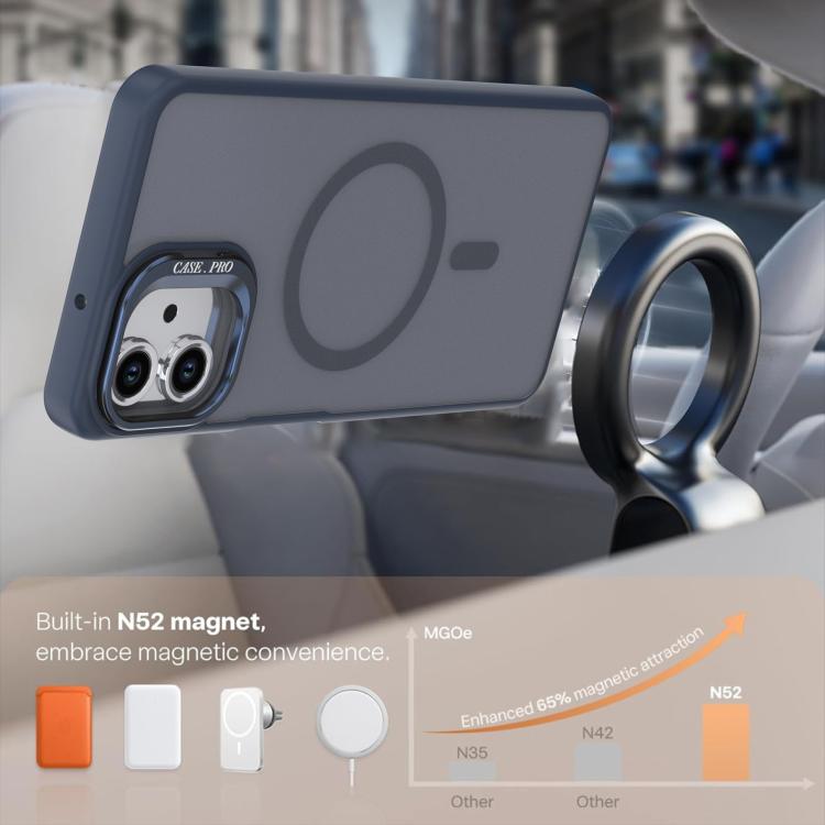 For Samsung Galaxy A06 4G / 5G Bright Color Frosted Skin-feel Camera Bracket Magsafe Phone Case