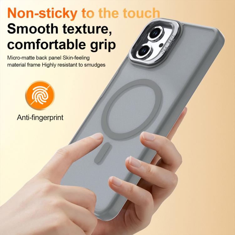 For Samsung Galaxy A06 4G / 5G Bright Color Frosted Skin-feel Camera Bracket Magsafe Phone Case