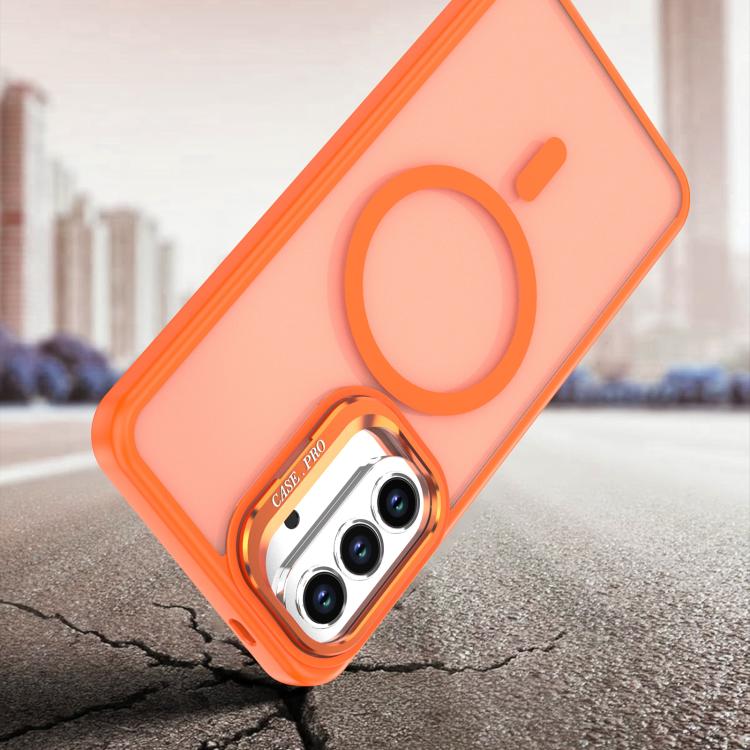For Samsung Galaxy A36/A56/A37 5G Bright Color Frosted Skin-feel Camera Bracket Magsafe Phone Case