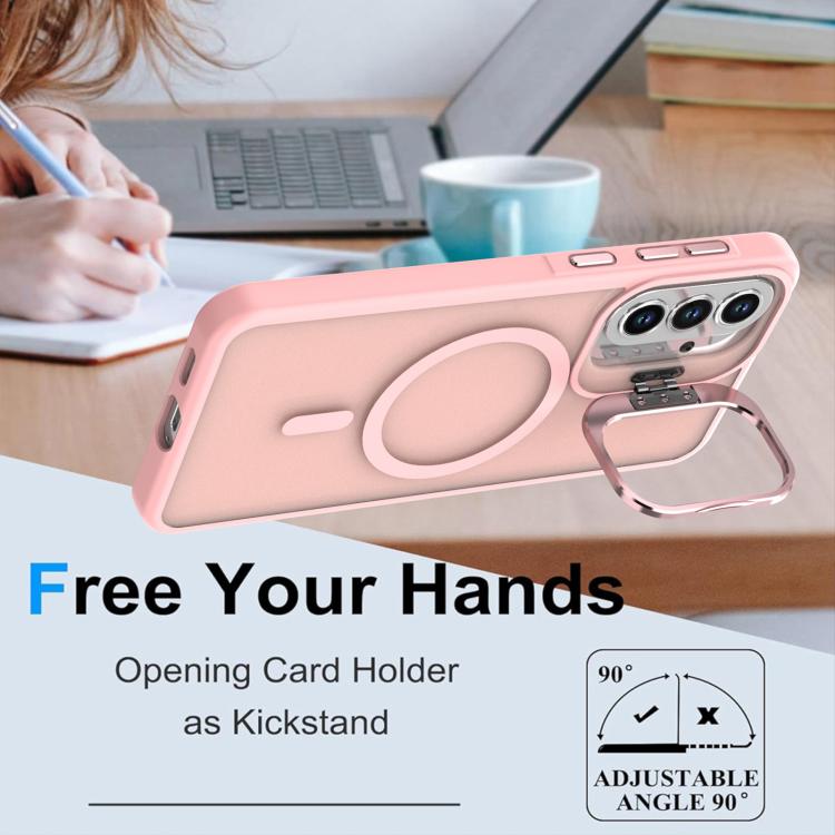 For Samsung Galaxy A17 5G Bright Color Frosted Skin-feel Camera Bracket Magsafe Phone Case