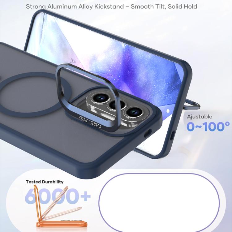 For Samsung Galaxy A17 5G Bright Color Frosted Skin-feel Camera Bracket Magsafe Phone Case