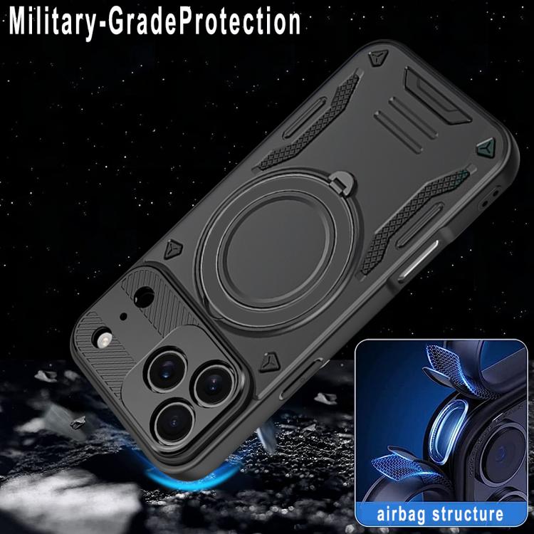 For iPhone 17 Pro Max MagSafe 2 in 1 TPU Phone Case with Rotating Holder