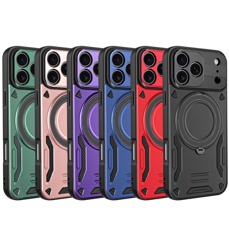For iPhone 17 Pro Max MagSafe 2 in 1 TPU Phone Case with Rotating Holder