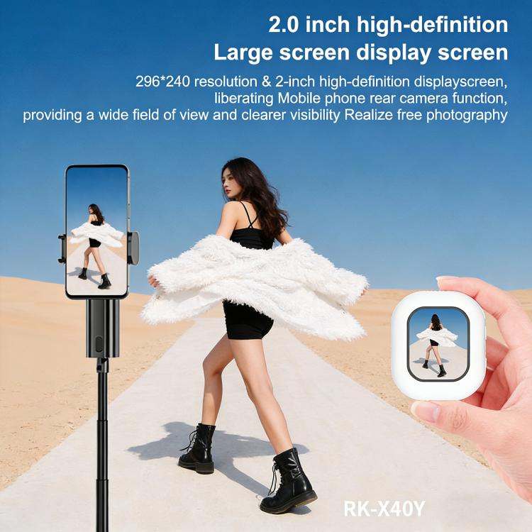 RK-X40Y Mini Portable Magnetic Mobile Phone Selfie Screen Projector Rear Selfie Wireles Monitor Screen