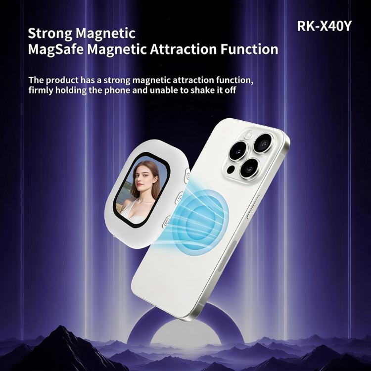 RK-X40Y Mini Portable Magnetic Mobile Phone Selfie Screen Projector Rear Selfie Wireles Monitor Screen