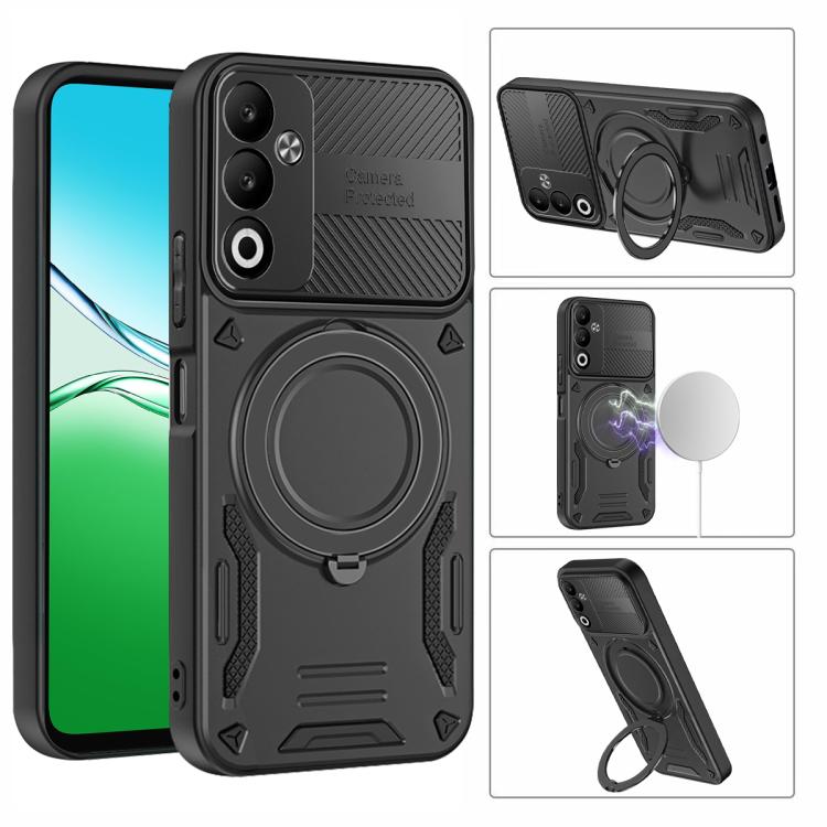 For OPPO A5 4G MagSafe 2 in 1 TPU Phone Case with Rotating Holder