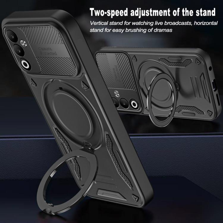 For OPPO A5 4G MagSafe 2 in 1 TPU Phone Case with Rotating Holder