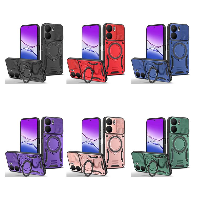For OPPO A5x 4G MagSafe 2 in 1 TPU Phone Case with Rotating Holder