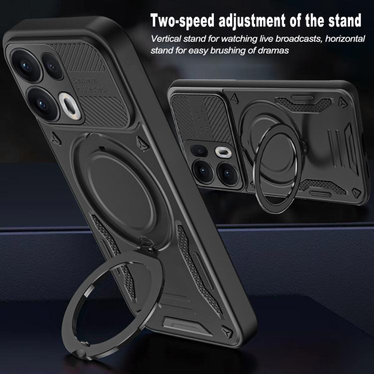 For OPPO Reno13 Pro MagSafe 2 in 1 TPU Phone Case with Rotating Holder