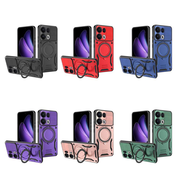 For OPPO Reno13 Pro MagSafe 2 in 1 TPU Phone Case with Rotating Holder