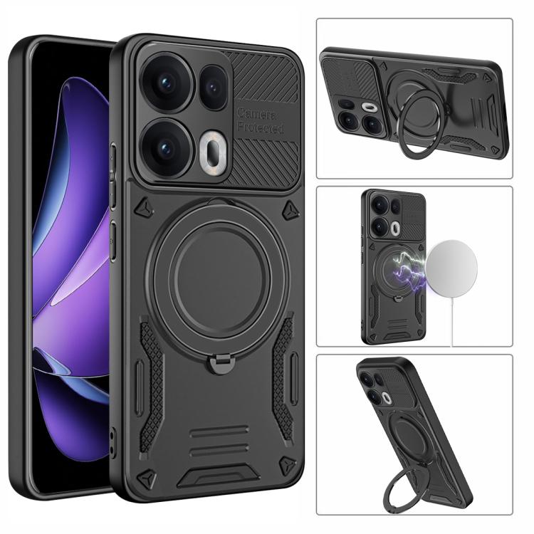 For OPPO Reno13 Pro MagSafe 2 in 1 TPU Phone Case with Rotating Holder