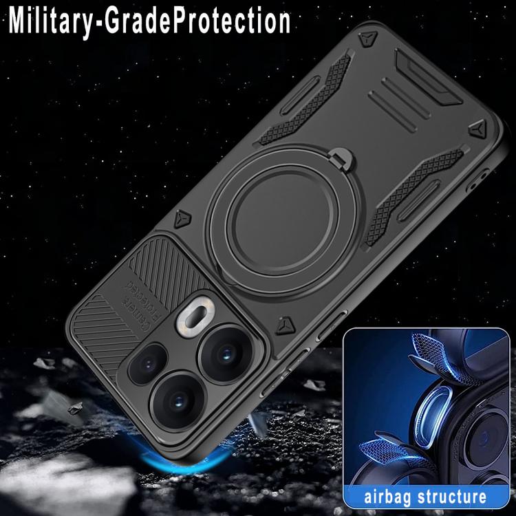 For OPPO Reno13 Pro MagSafe 2 in 1 TPU Phone Case with Rotating Holder