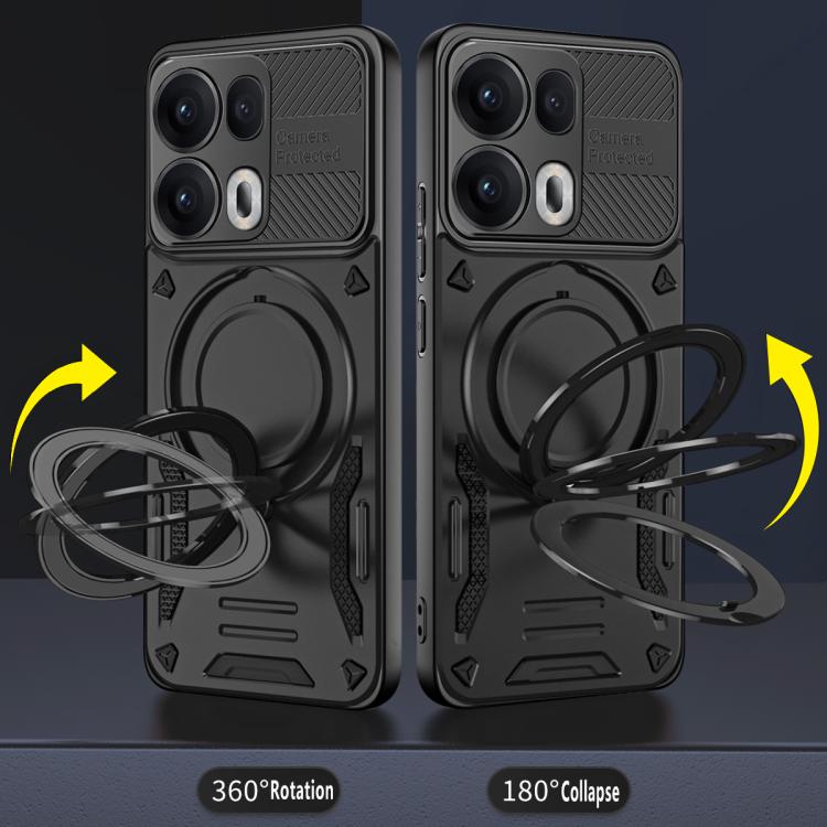 For OPPO Reno13 Pro MagSafe 2 in 1 TPU Phone Case with Rotating Holder