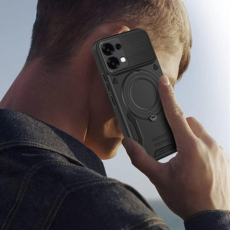 For OPPO A6 Pro 5G MagSafe 2 in 1 TPU Phone Case with Rotating Holder