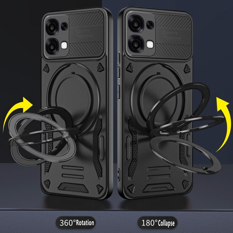 For OPPO A6 Pro 5G MagSafe 2 in 1 TPU Phone Case with Rotating Holder