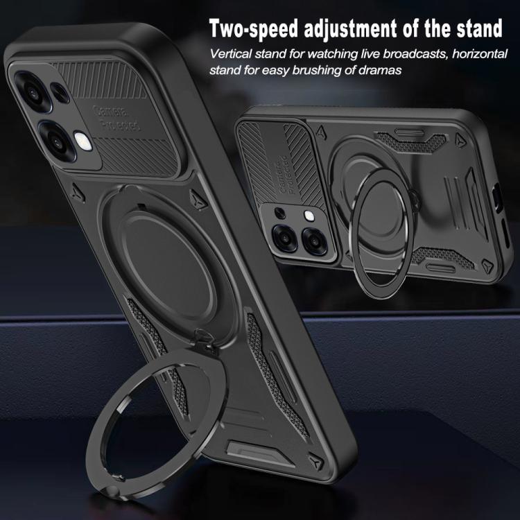 For OPPO A6 Pro 5G MagSafe 2 in 1 TPU Phone Case with Rotating Holder
