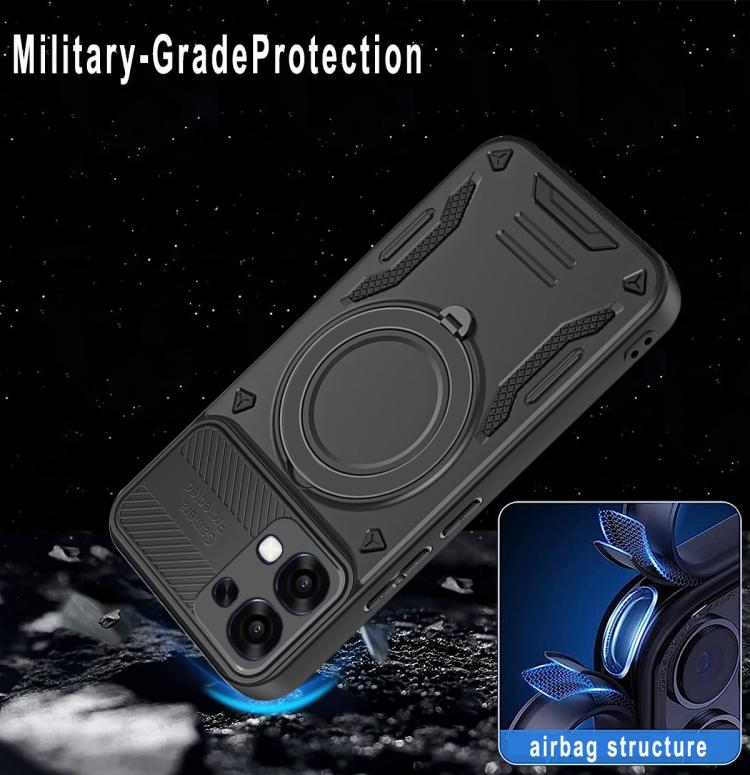 For OPPO A6 Pro 5G MagSafe 2 in 1 TPU Phone Case with Rotating Holder