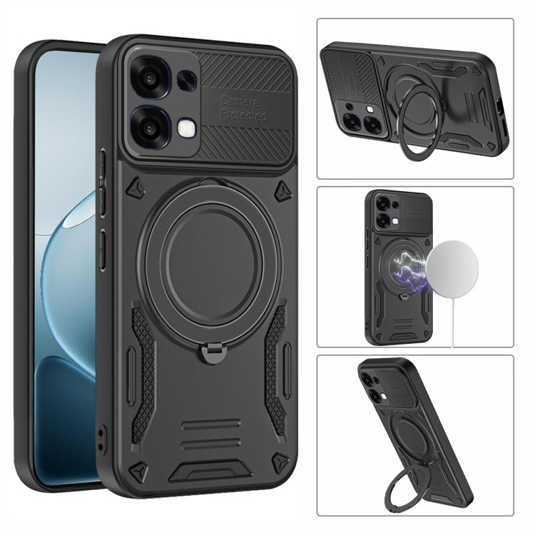 For OPPO A6 Pro 5G MagSafe 2 in 1 TPU Phone Case with Rotating Holder