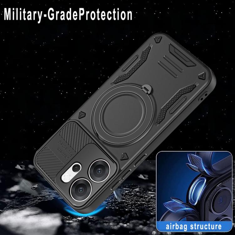 For OPPO Reno14 F MagSafe 2 in 1 TPU Phone Case with Rotating Holder