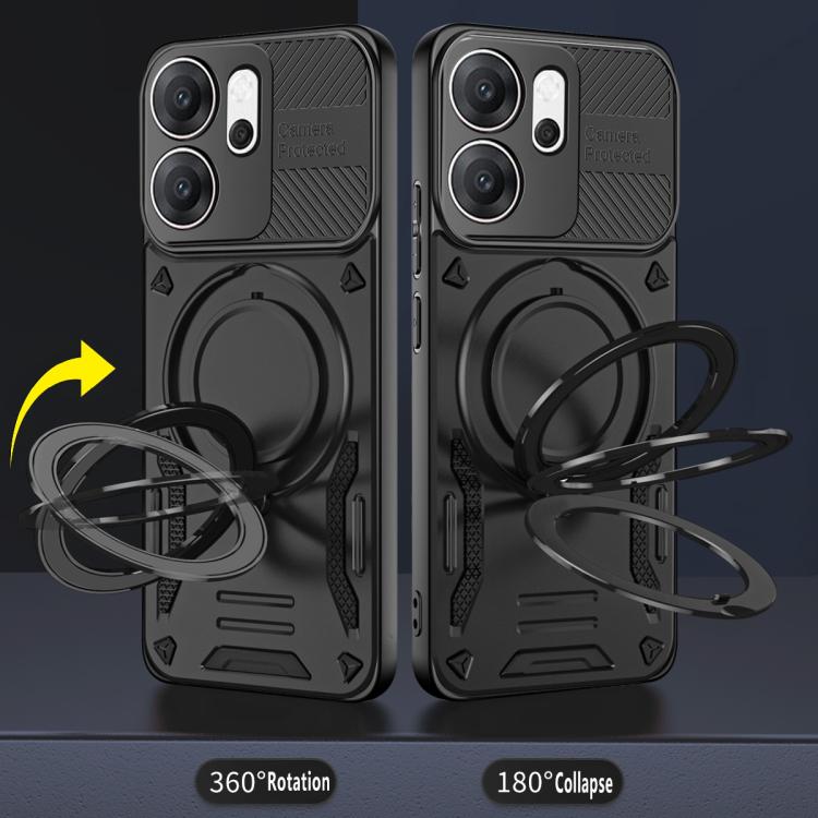 For OPPO Reno14 F MagSafe 2 in 1 TPU Phone Case with Rotating Holder