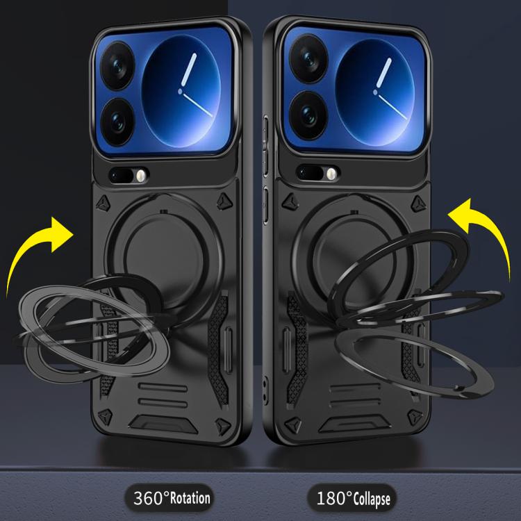 For Xiaomi 17 Pro Max MagSafe 2 in 1 TPU Phone Case with Rotating Holder
