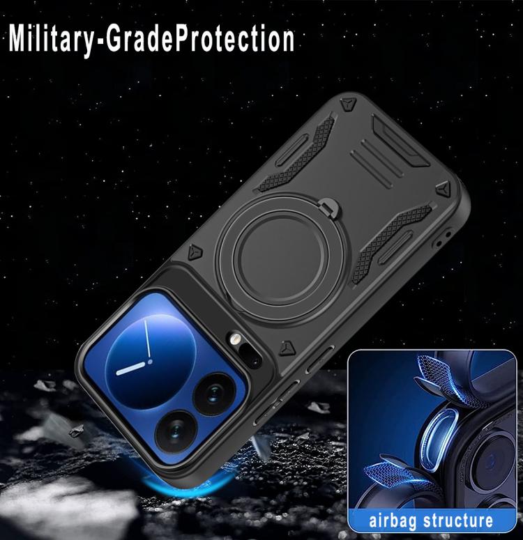 For Xiaomi 17 Pro Max MagSafe 2 in 1 TPU Phone Case with Rotating Holder