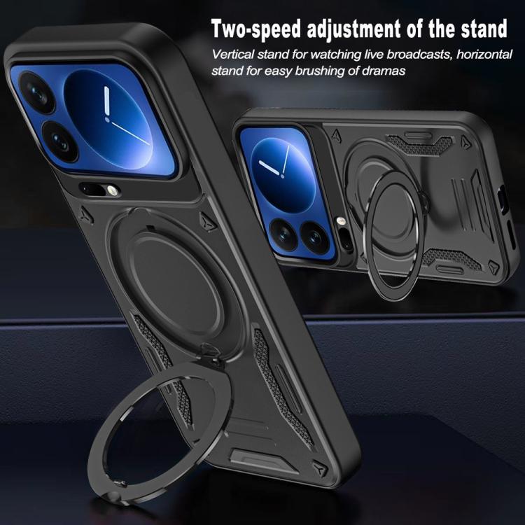 For Xiaomi 17 Pro Max MagSafe 2 in 1 TPU Phone Case with Rotating Holder