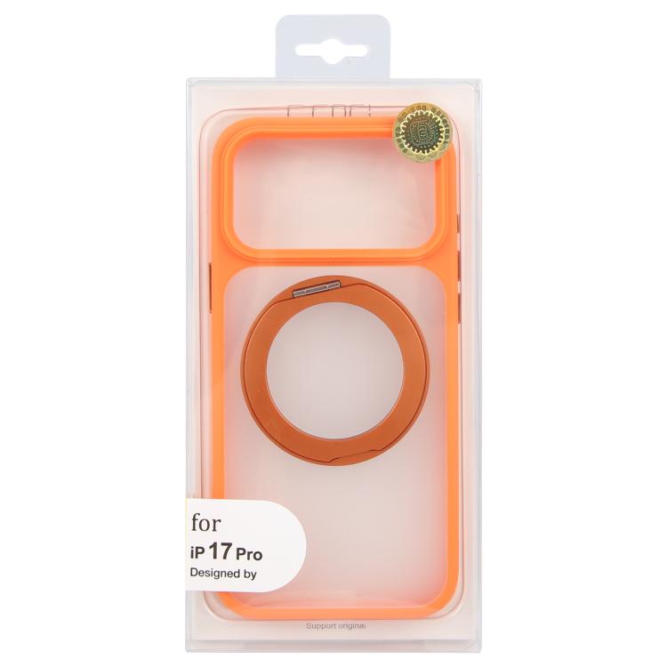 For iPhone 17 Pro GEBEI Jazz Series 360 Degree Rotation Holder Skin Feel Frosted MagSafe Phone Case