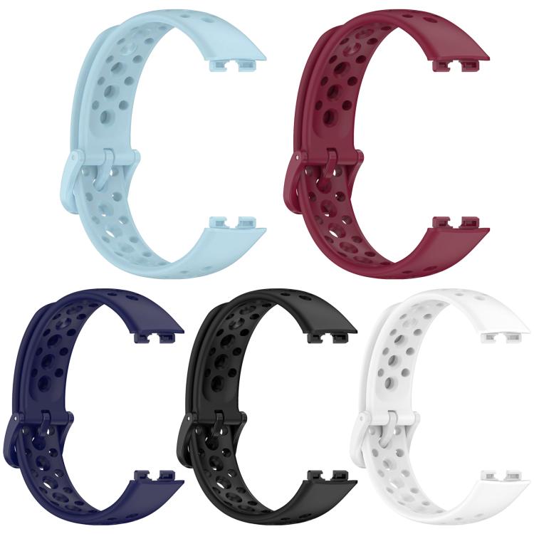 For Huawei Band 10 / 9 / 8 5 Pack xDfind Hole Style Breathable Silicone Watch Band