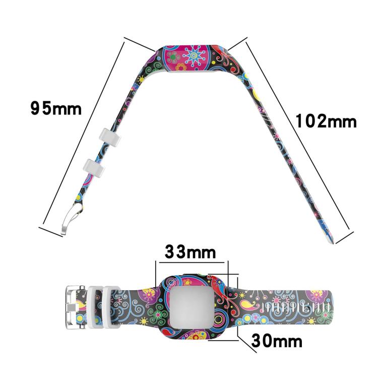 For GarminFit JR3 / Garmin Vivofit JR 3 5 Pack xDfind Steel Buckle Printed Silicone Watch Band