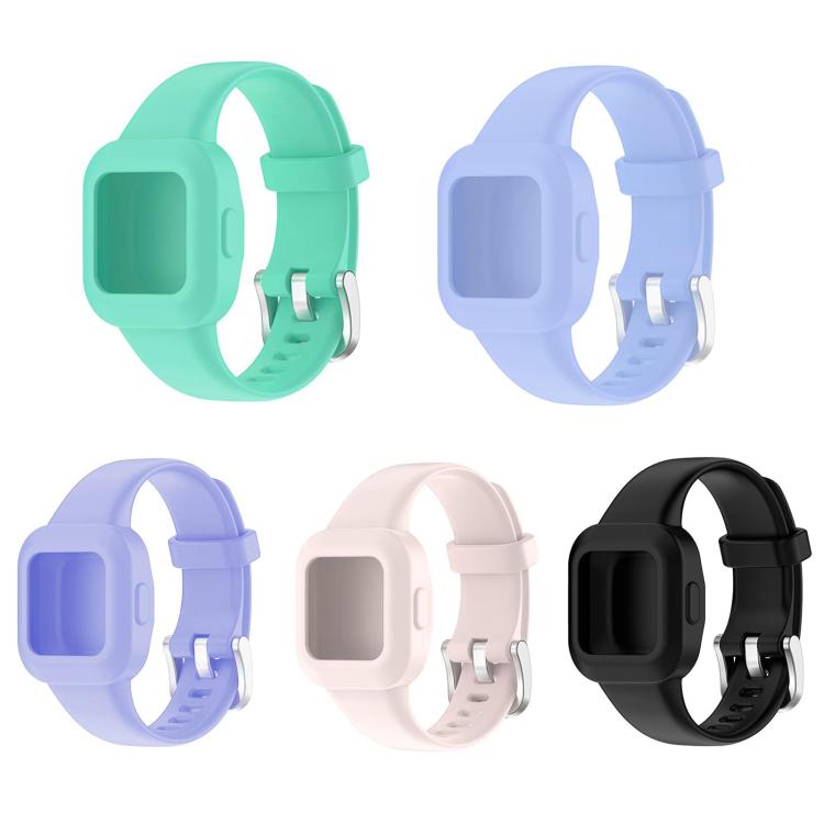 For GarminFit JR3 / Garmin Vivofit JR 3 5 Pack xDfind Silver Steel Buckle Solid Color Silicone Watch Band
