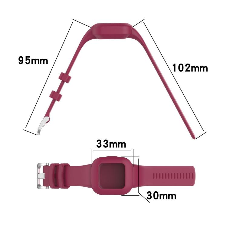 For GarminFit JR3 / Garmin Vivofit JR 3 5 Pack xDfind Silver Steel Buckle Solid Color Silicone Watch Band