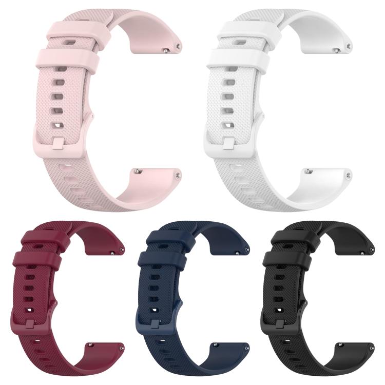 20mm 5 Pack xDfind Small Plaid Solid Color Silicone Watch Band