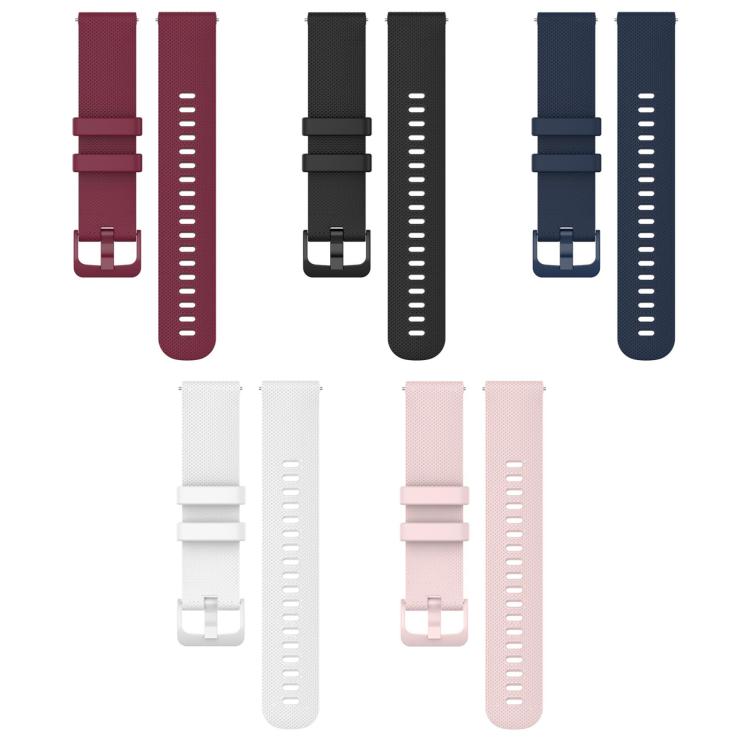 18mm 5 Pack xDfind Small Plaid Solid Color Silicone Watch Band