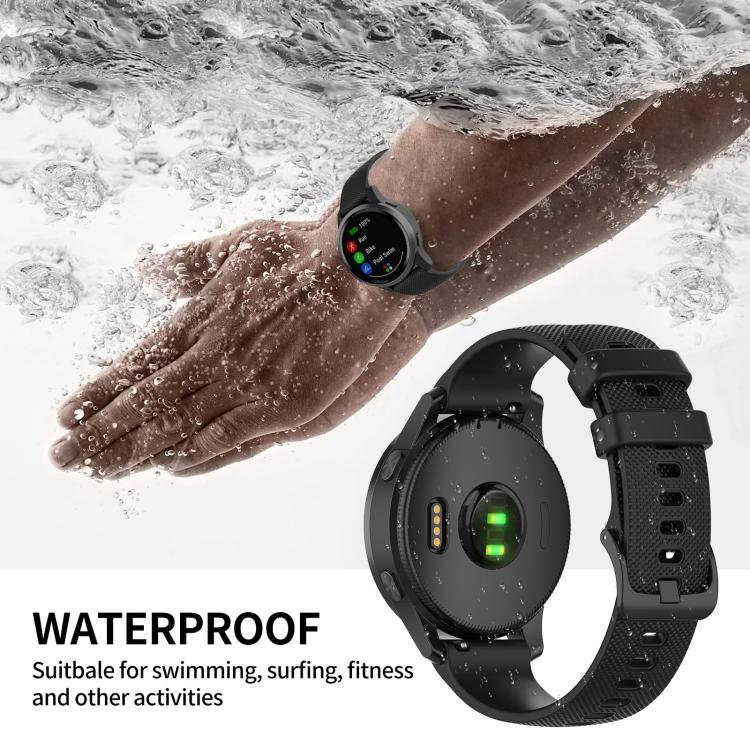 20mm 5 Pack xDfind Small Plaid Solid Color Silicone Watch Band