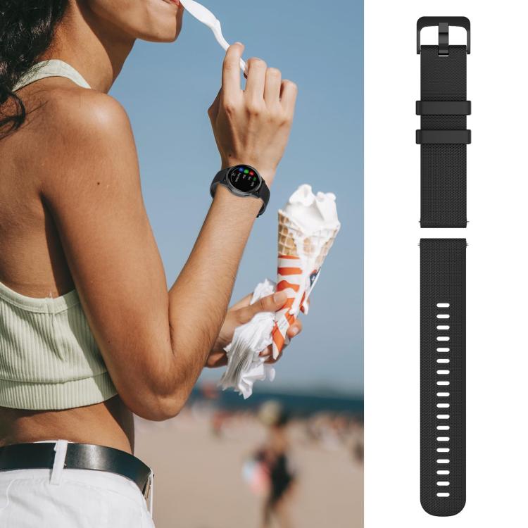 20mm 5 Pack xDfind Small Plaid Solid Color Silicone Watch Band