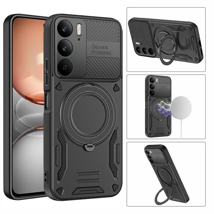 For Realme C75 5G / 4G MagSafe 2 in 1 TPU Phone Case with Rotating Holder