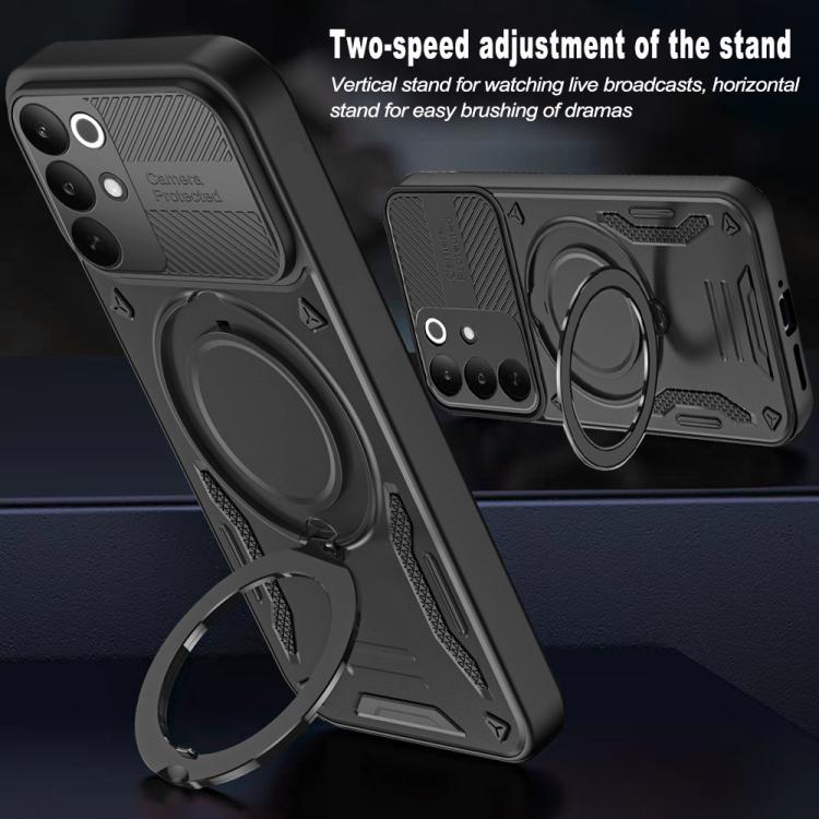 For Realme C85 Pro 4G MagSafe 2 in 1 TPU Phone Case with Rotating Holder