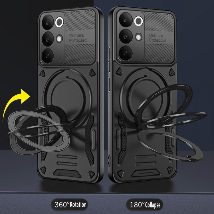 For Realme C85 Pro 4G MagSafe 2 in 1 TPU Phone Case with Rotating Holder