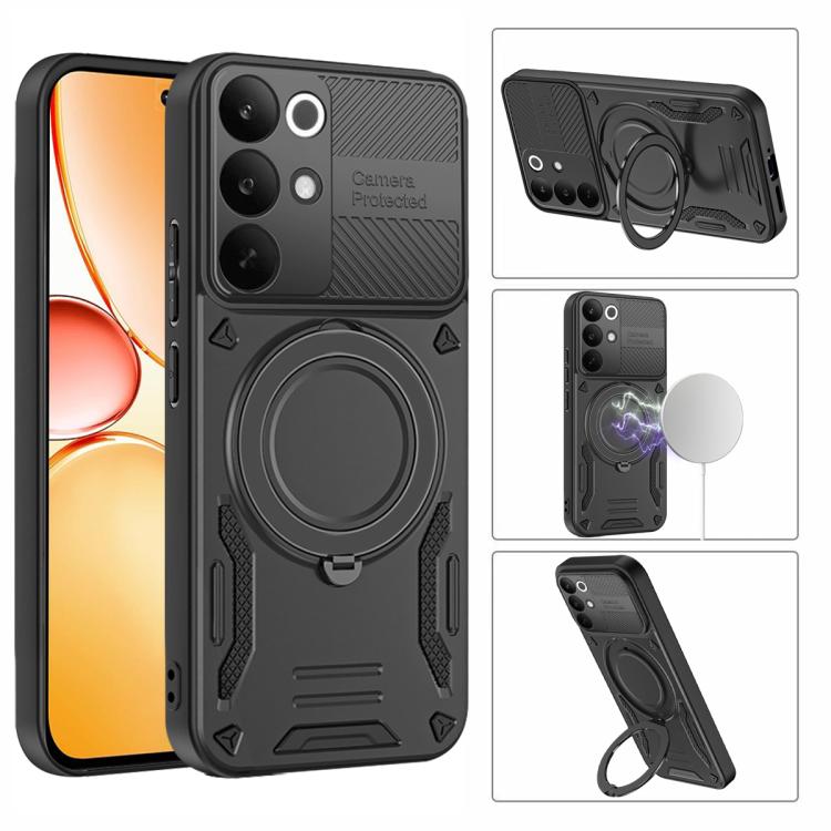 For Realme C85 Pro 4G MagSafe 2 in 1 TPU Phone Case with Rotating Holder