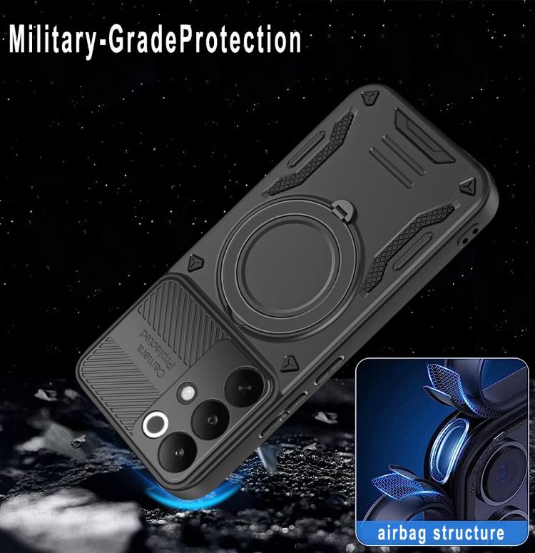 For Realme C85 Pro 4G MagSafe 2 in 1 TPU Phone Case with Rotating Holder